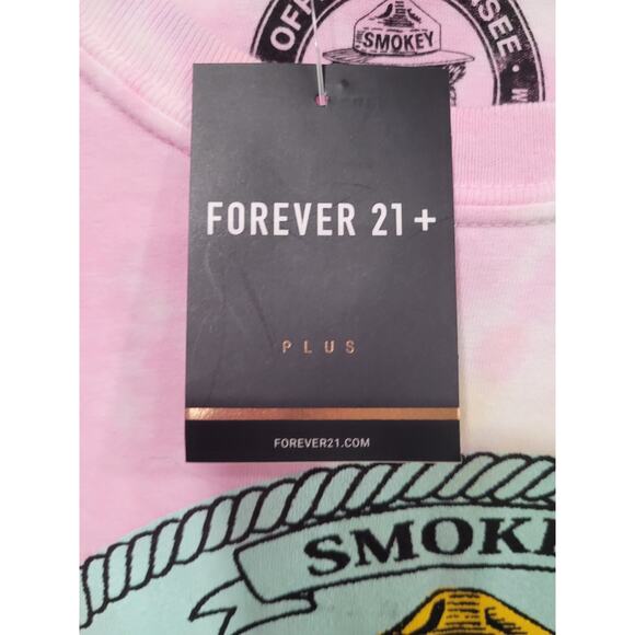 Smokey the Bear Forever 21 Tie Dye Women's T-Shirt Plus Size 0X #16 - Picture 4 of 5